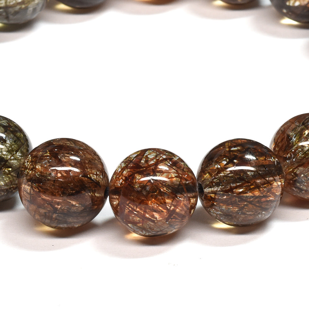 フォリエーテッドマイカインクォーツ ブレスレット 11.5mm #SE146 - premium stone gallery