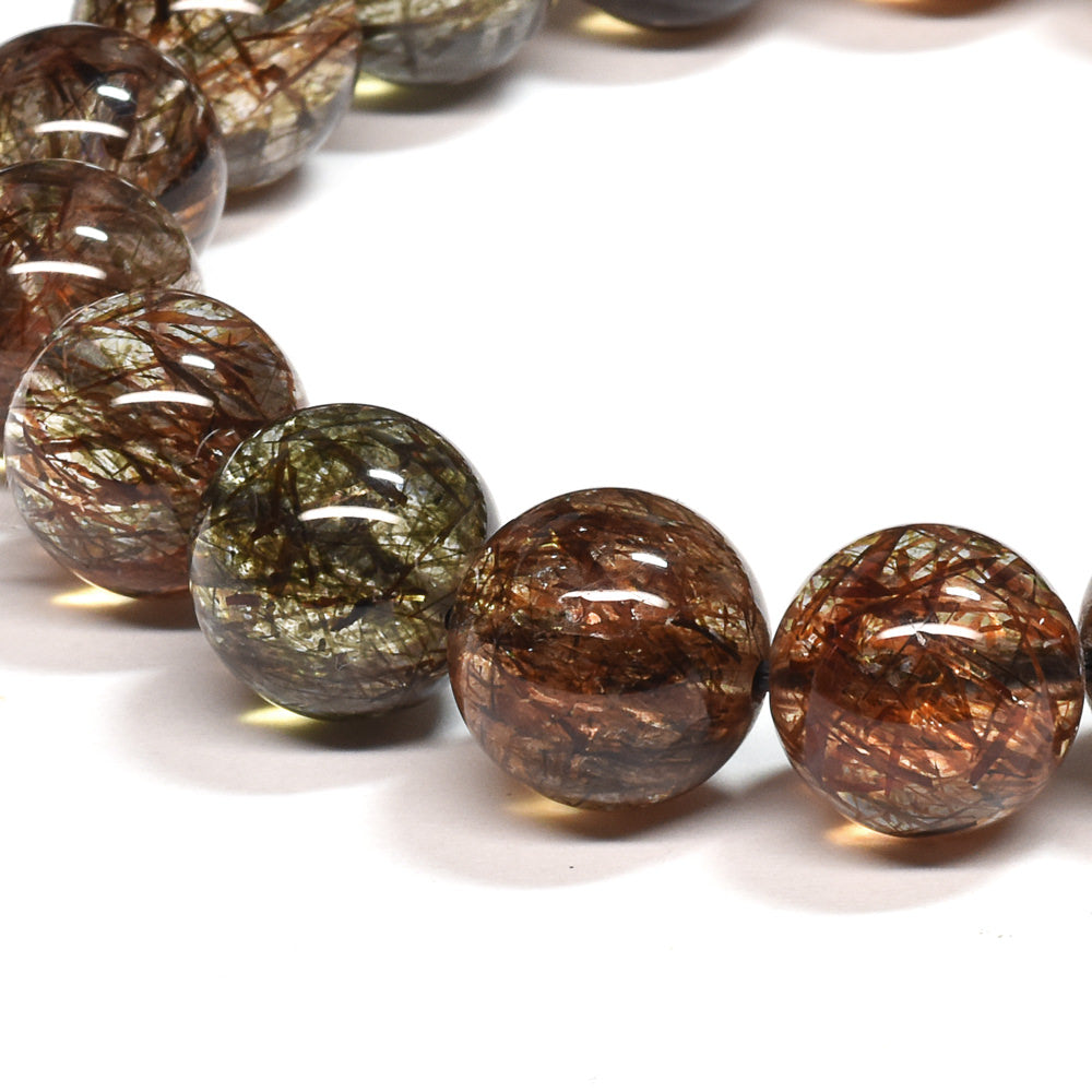 フォリエーテッドマイカインクォーツ ブレスレット 11.5mm #SE146 - premium stone gallery
