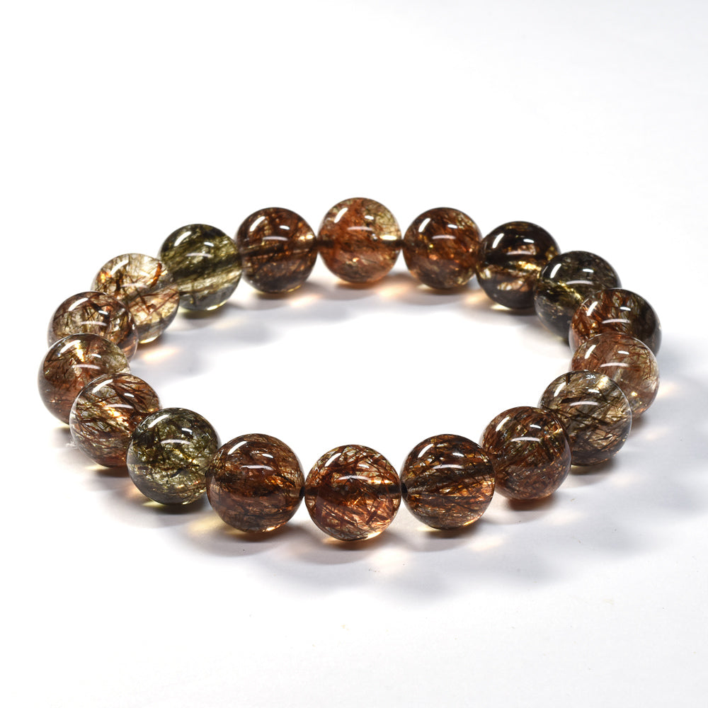 フォリエーテッドマイカインクォーツ ブレスレット 11.5mm #SE146 - premium stone gallery