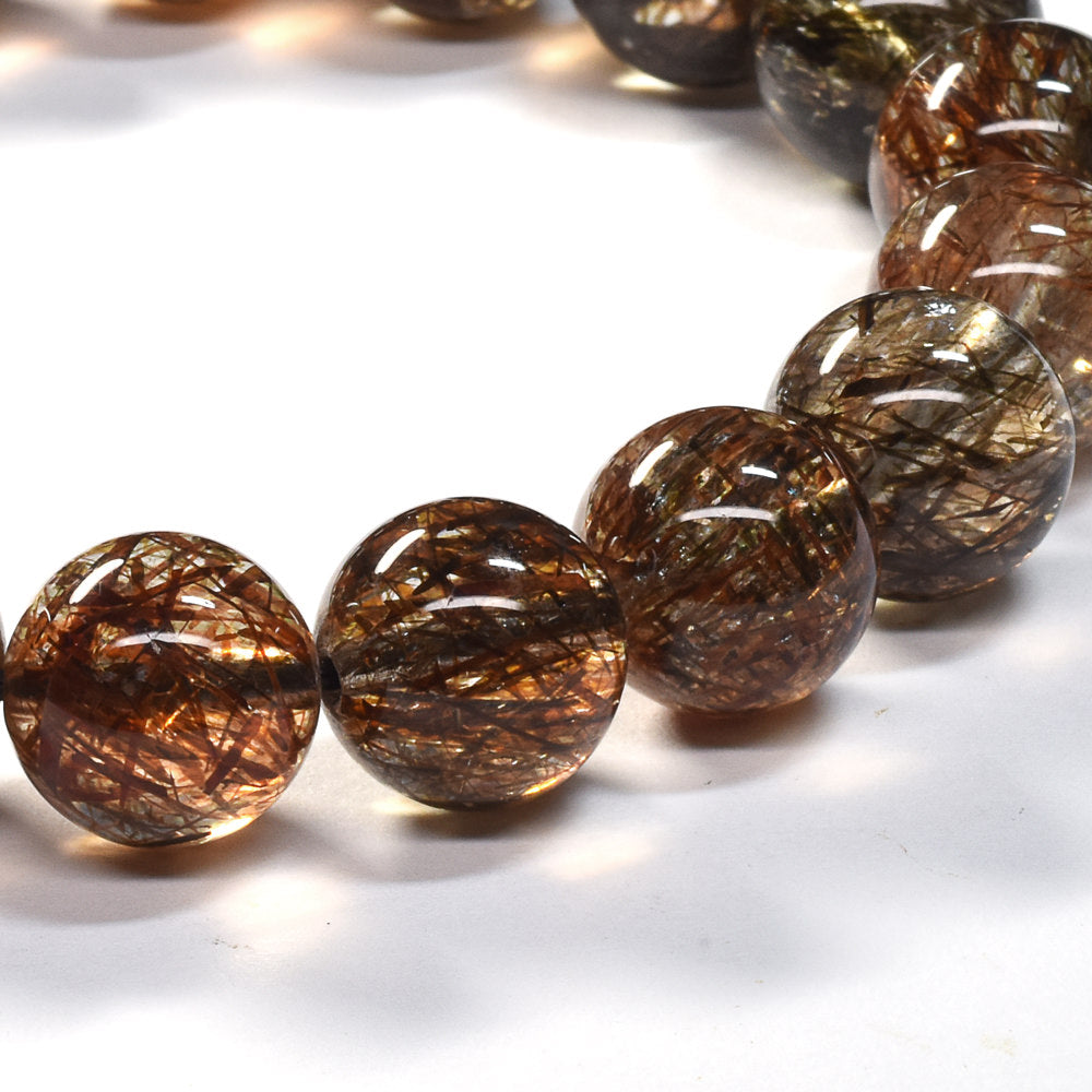 フォリエーテッドマイカインクォーツ ブレスレット 11.5mm #SE146 - premium stone gallery