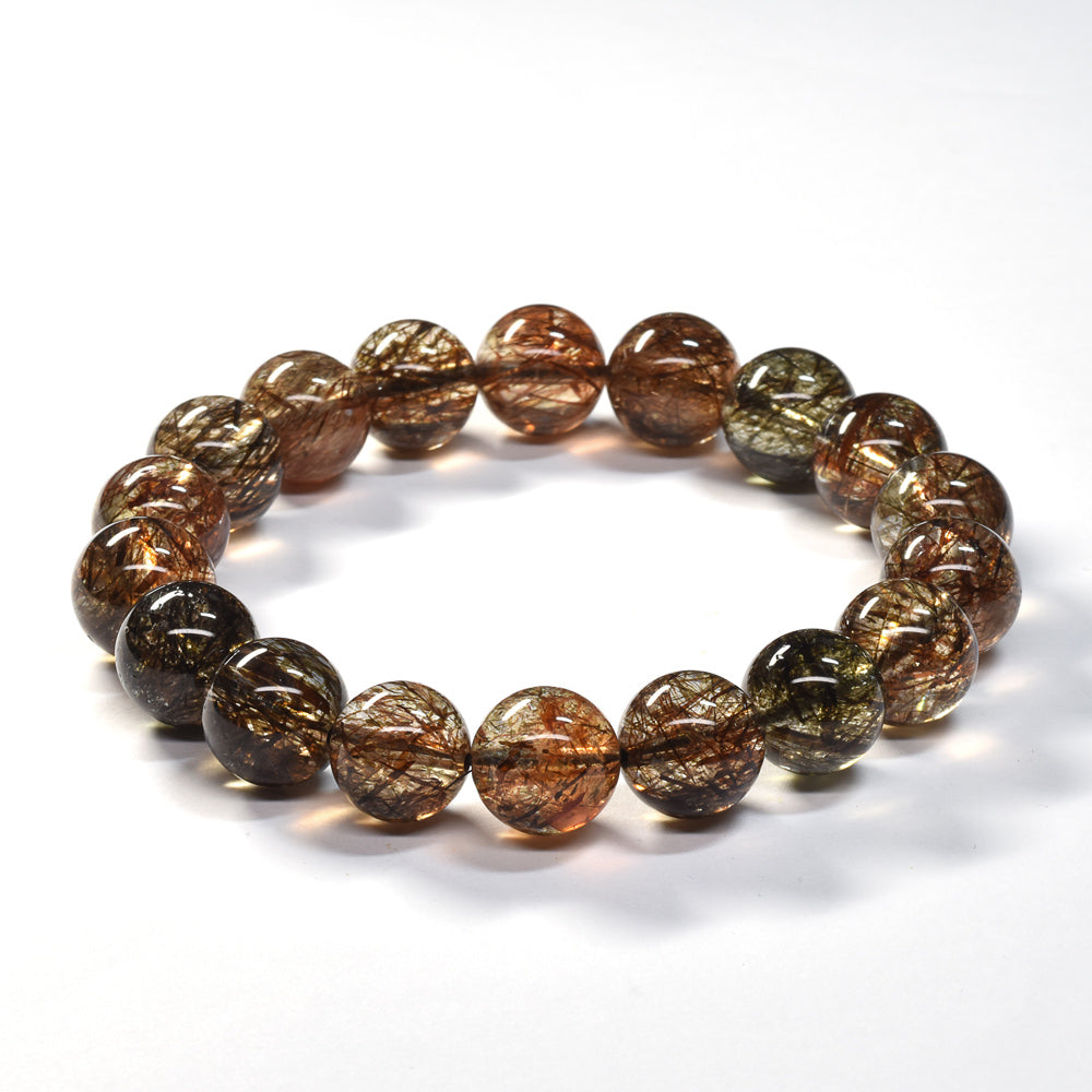 フォリエーテッドマイカインクォーツ ブレスレット 11.5mm #SE146 - premium stone gallery