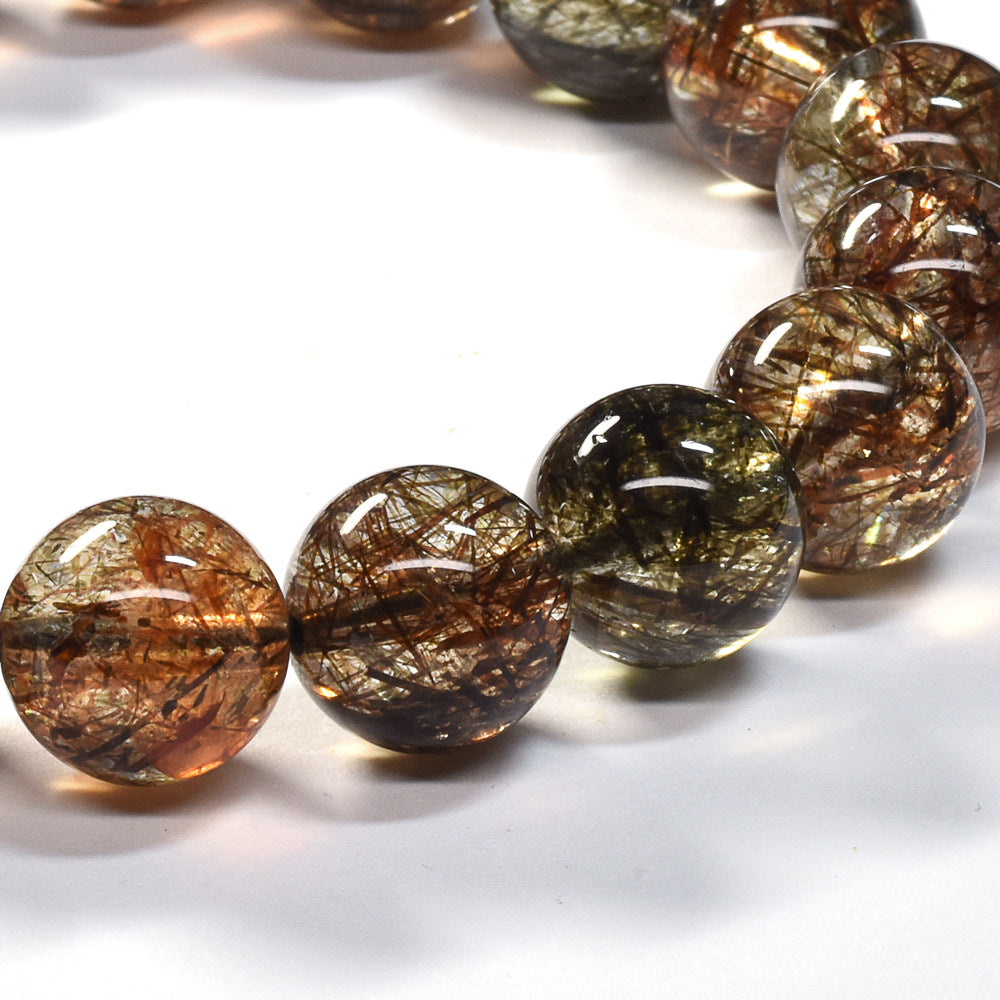 フォリエーテッドマイカインクォーツ ブレスレット 11.5mm #SE146 - premium stone gallery
