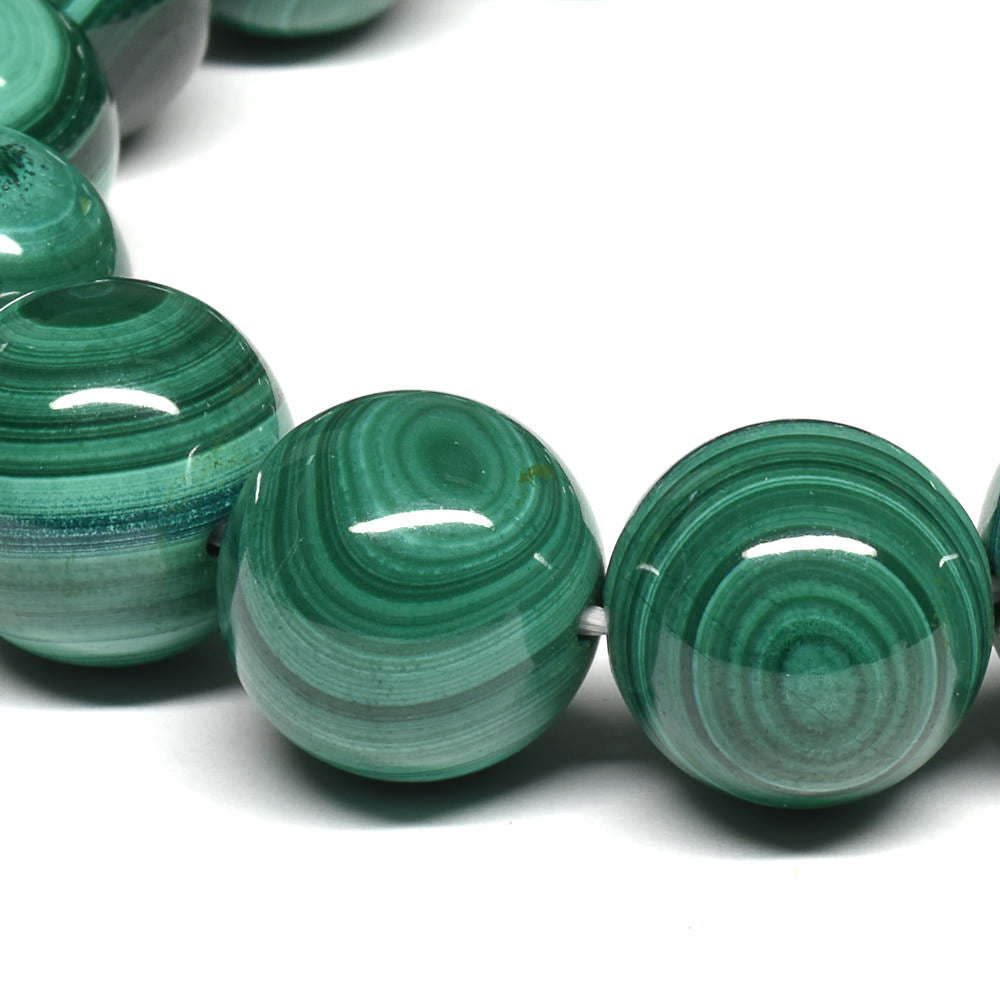 マラカイト ブレスレット 14.5mm #SE184 - premium stone gallery