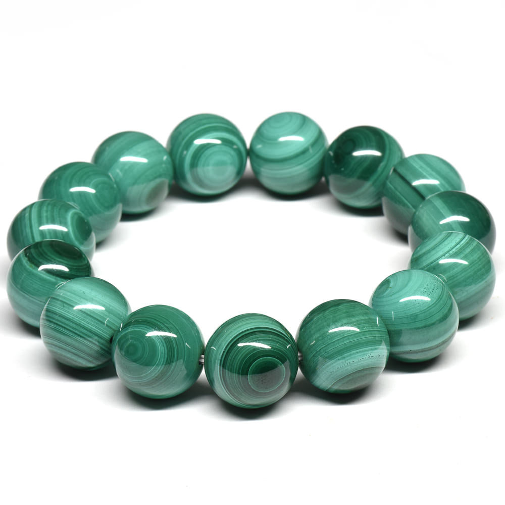 マラカイト ブレスレット 14.5mm #SE185 - premium stone gallery
