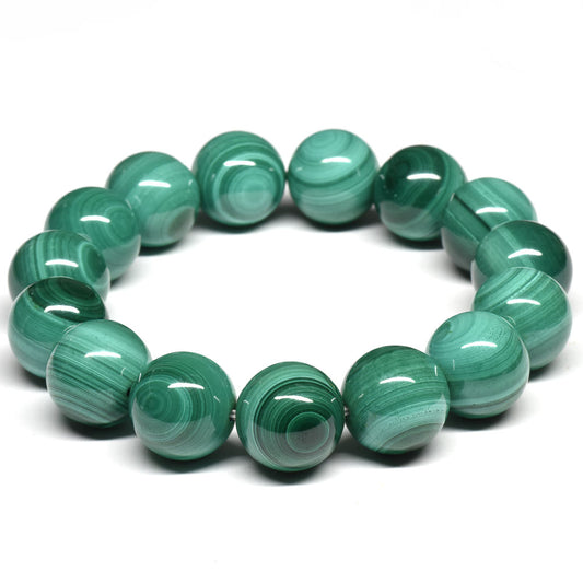 マラカイト ブレスレット 14.5mm #SE185 - premium stone gallery