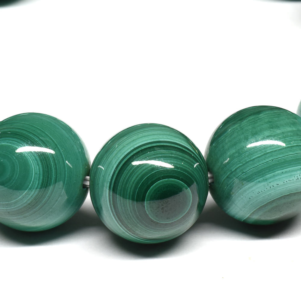 マラカイト ブレスレット 14.5mm #SE185 - premium stone gallery