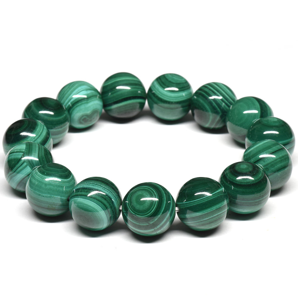 マラカイト ブレスレット 14-14.5mm #SE186 - premium stone gallery