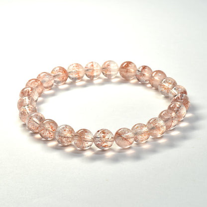 【限定販売】オレンジレピドクロサイトインクォーツ ブレスレット 7.5-8mm #SE212