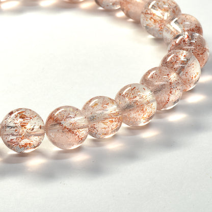 【限定販売】オレンジレピドクロサイトインクォーツ ブレスレット 7.5-8mm #SE212