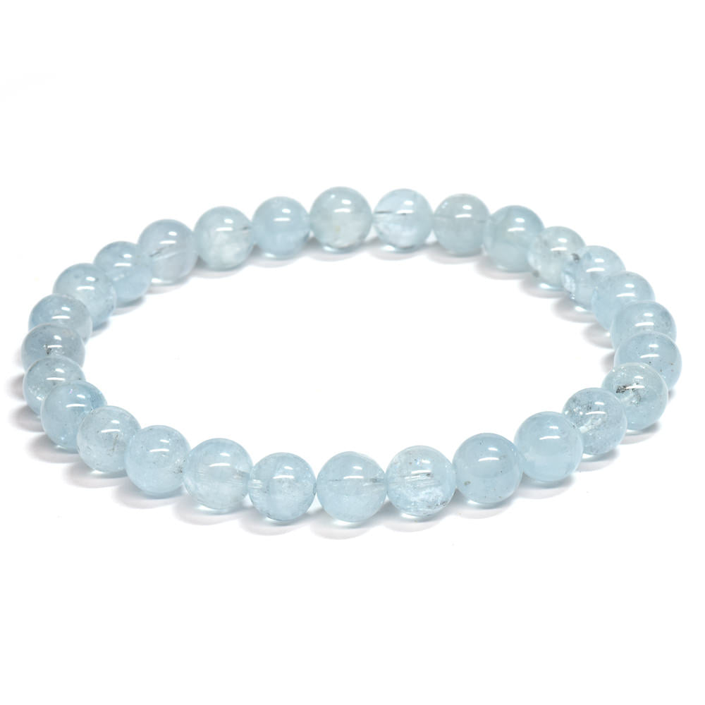 アクアマリン ブレスレット 6.5-7mm #SE250 - premium stone gallery