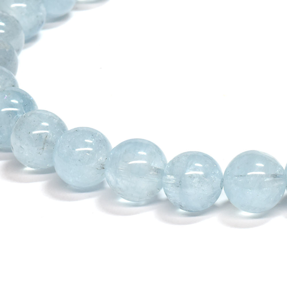 アクアマリン ブレスレット 6.5-7mm #SE250 - premium stone gallery