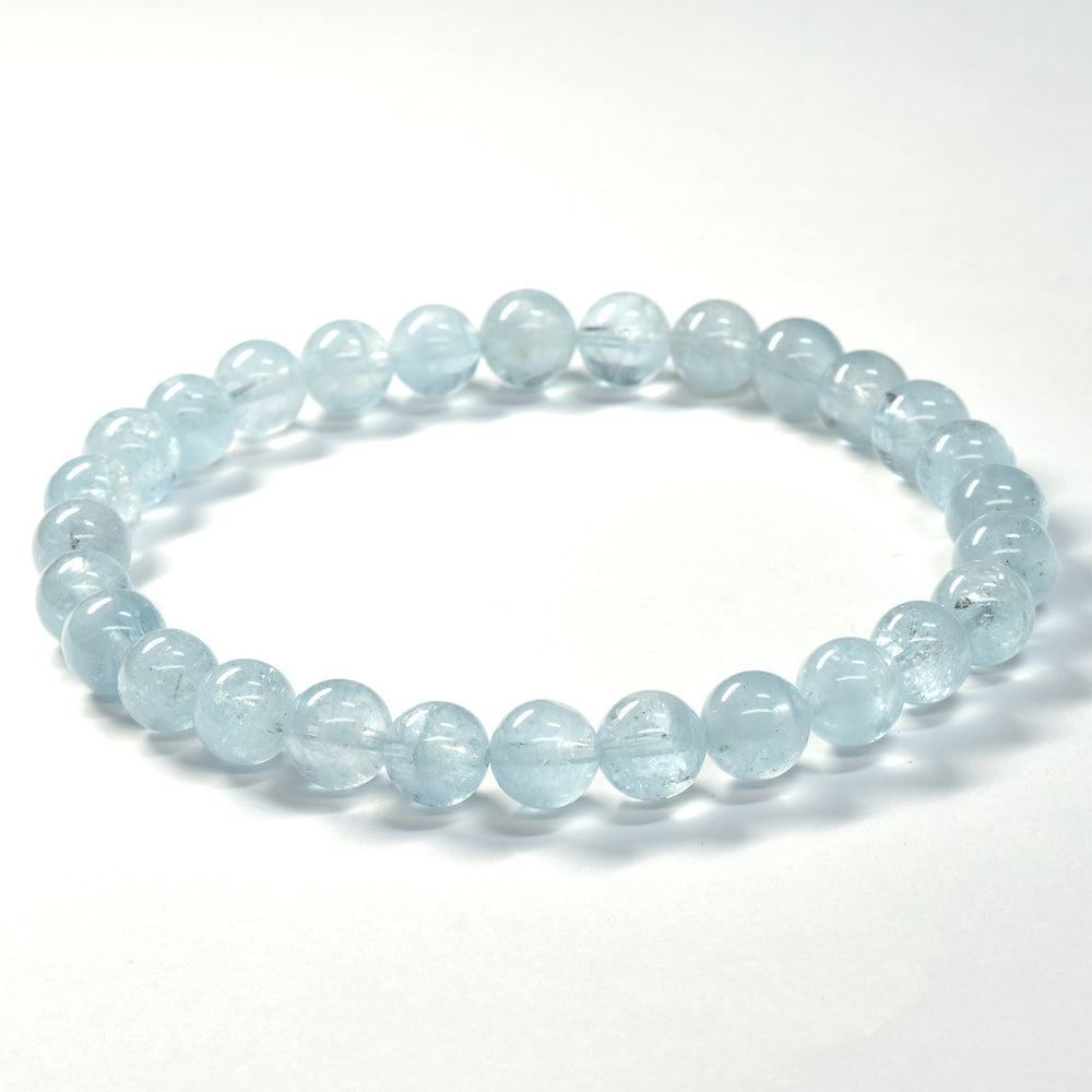 アクアマリン ブレスレット 6.5-7mm #SE250 - premium stone gallery