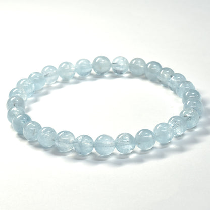 アクアマリン ブレスレット 6.5-7mm #SE250 - premium stone gallery
