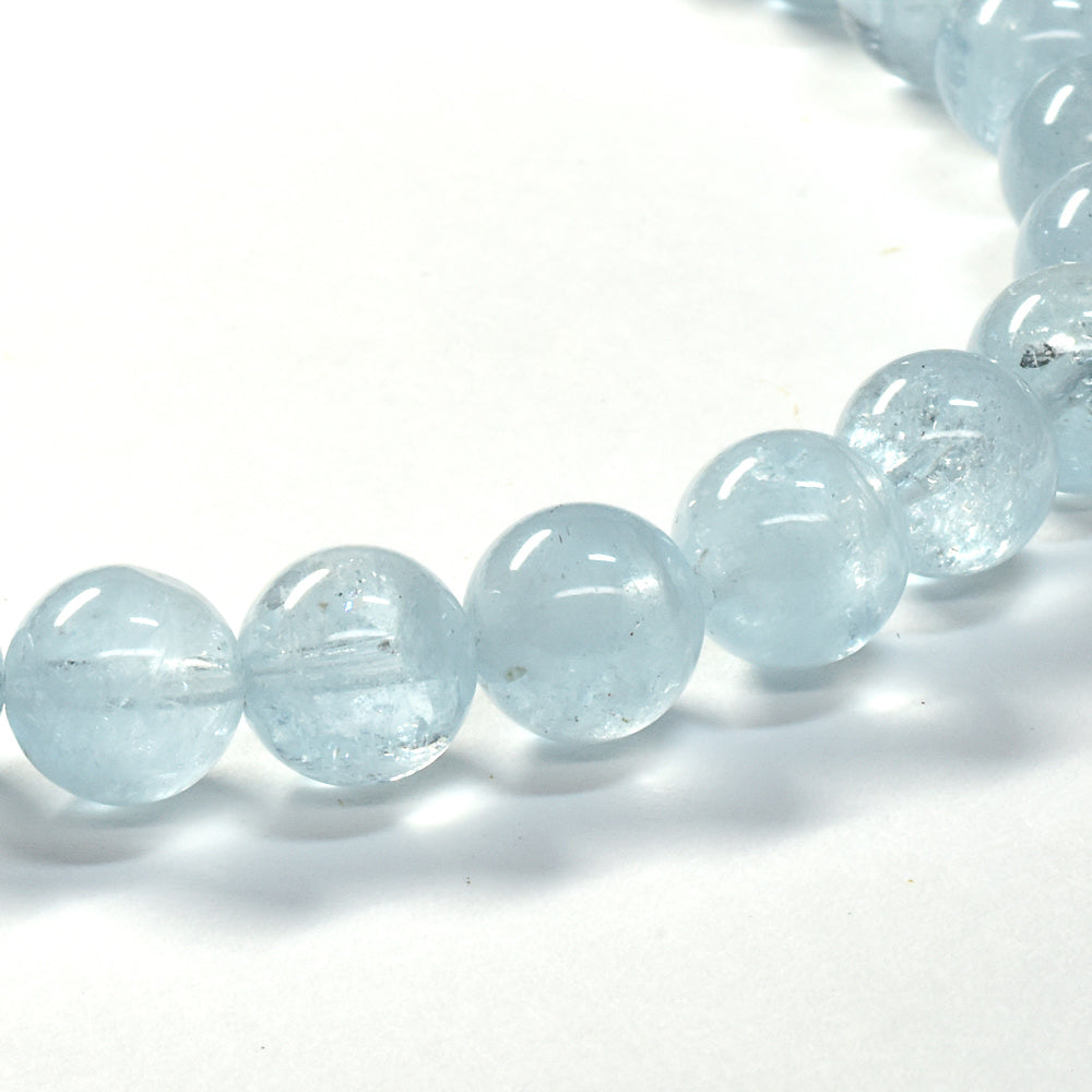 アクアマリン ブレスレット 6.5-7mm #SE250 - premium stone gallery