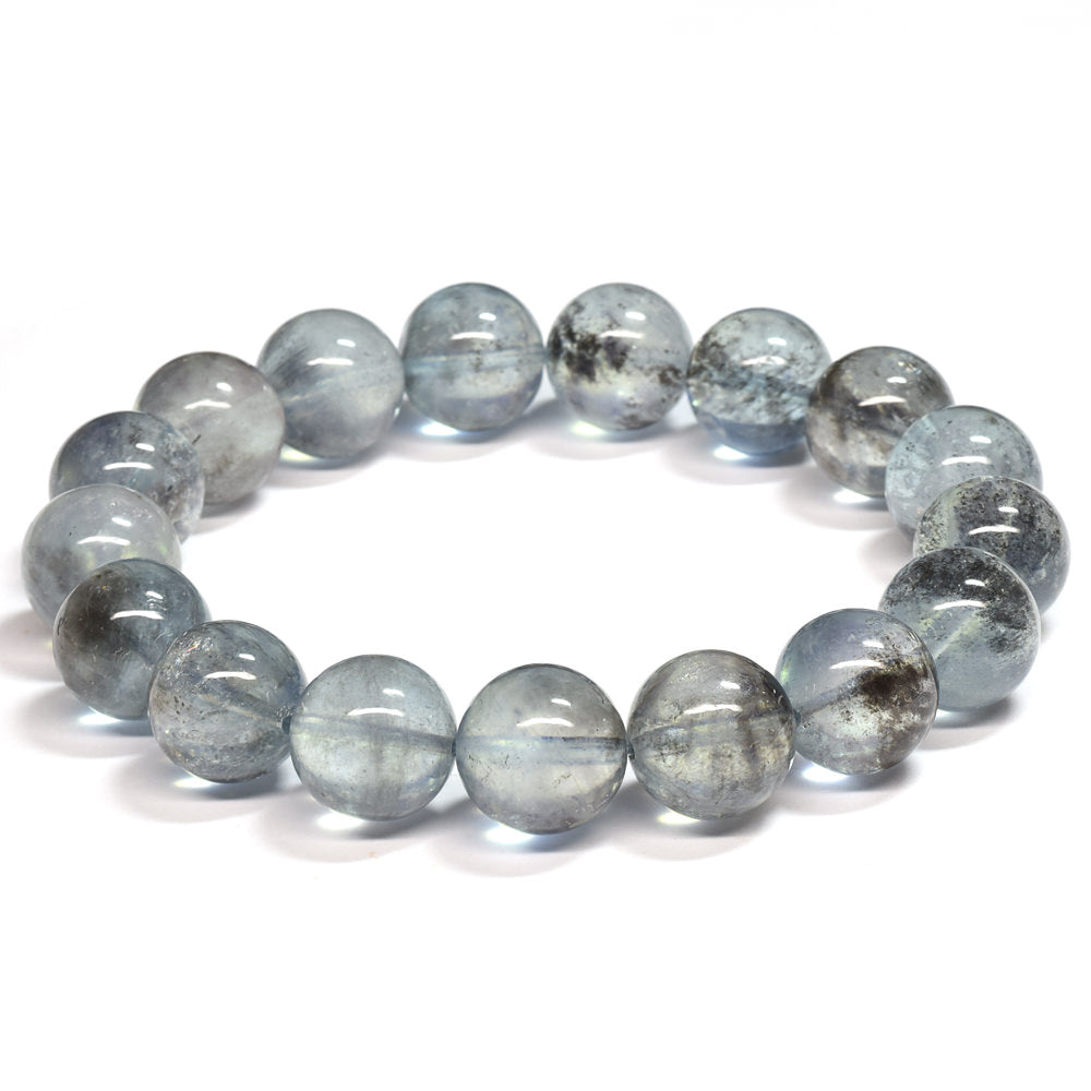 モスアクアマリン ブレスレット 12.5-13mm #SE257 - premium stone gallery