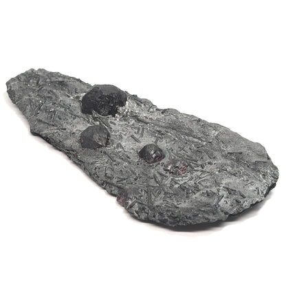 [鑑別付]アメリカ・レッドエンバーズ鉱山産ガーネットオングラファイト 原石 53.1x121x20.3mm #SE297