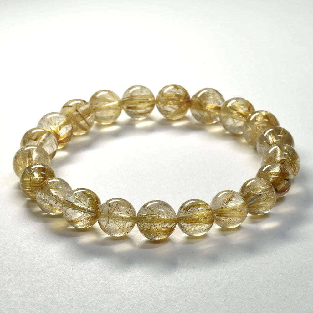 ゴールドルチルクォーツ ブレスレット 9-9.5mm #SF114