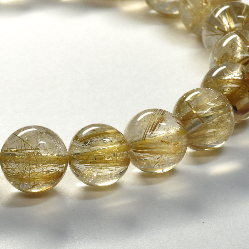 ゴールドルチルクォーツ ブレスレット 9-9.5mm #SF114