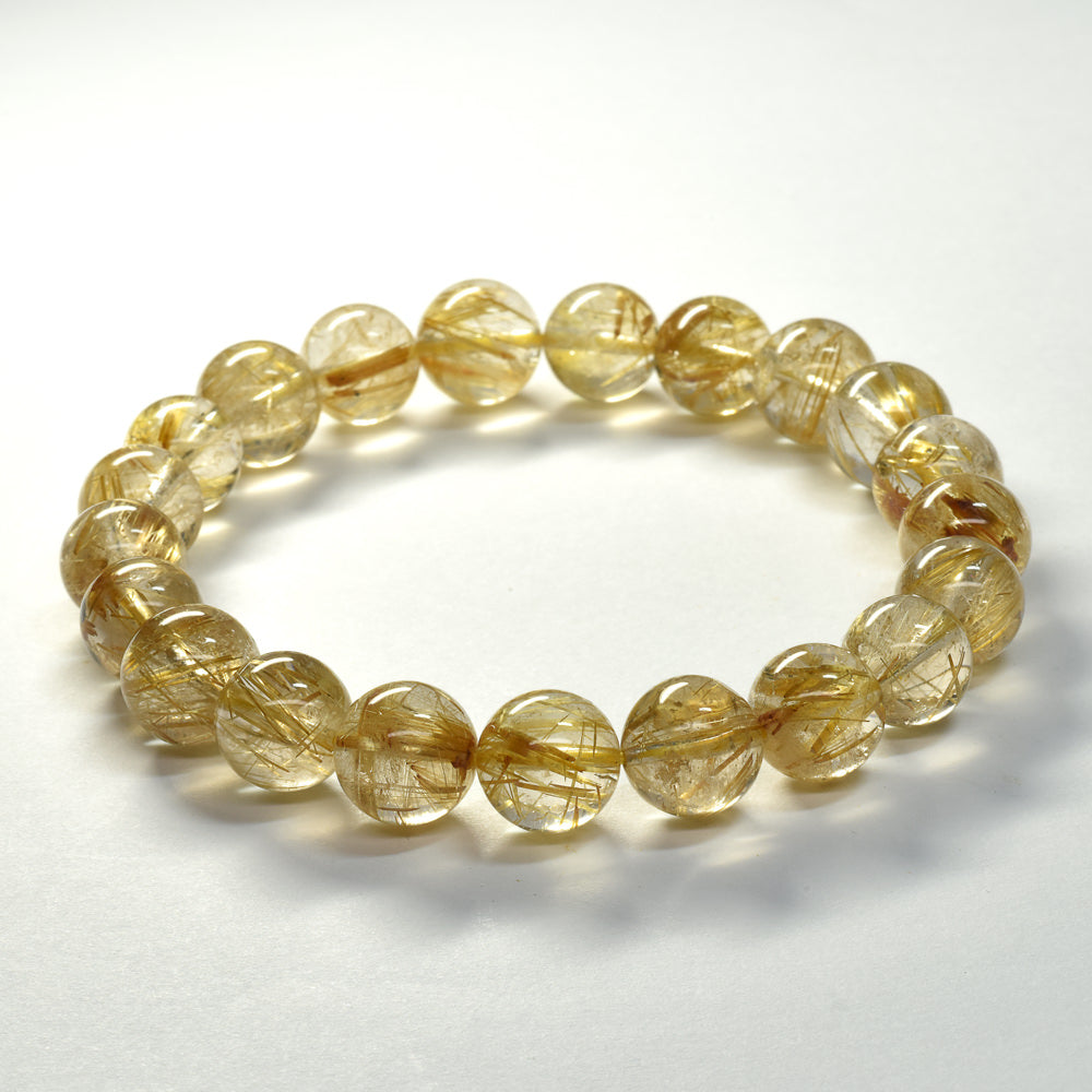 ゴールドルチルクォーツ ブレスレット 9-9.5mm #SF114