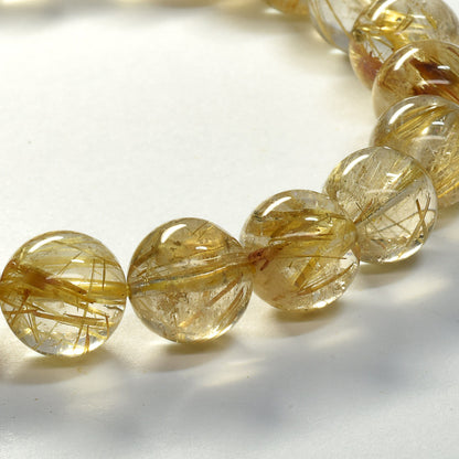 ゴールドルチルクォーツ ブレスレット 9-9.5mm #SF114