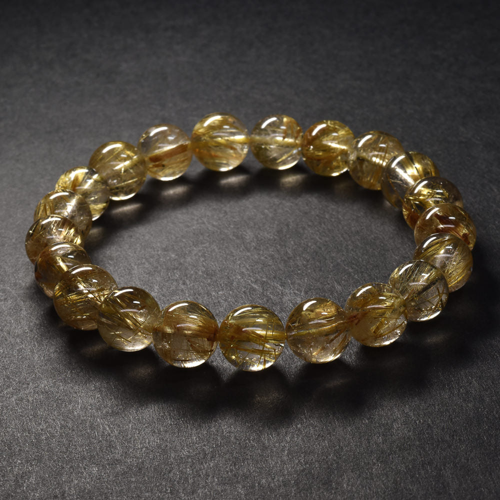 ゴールドルチルクォーツ ブレスレット 9-9.5mm #SF114
