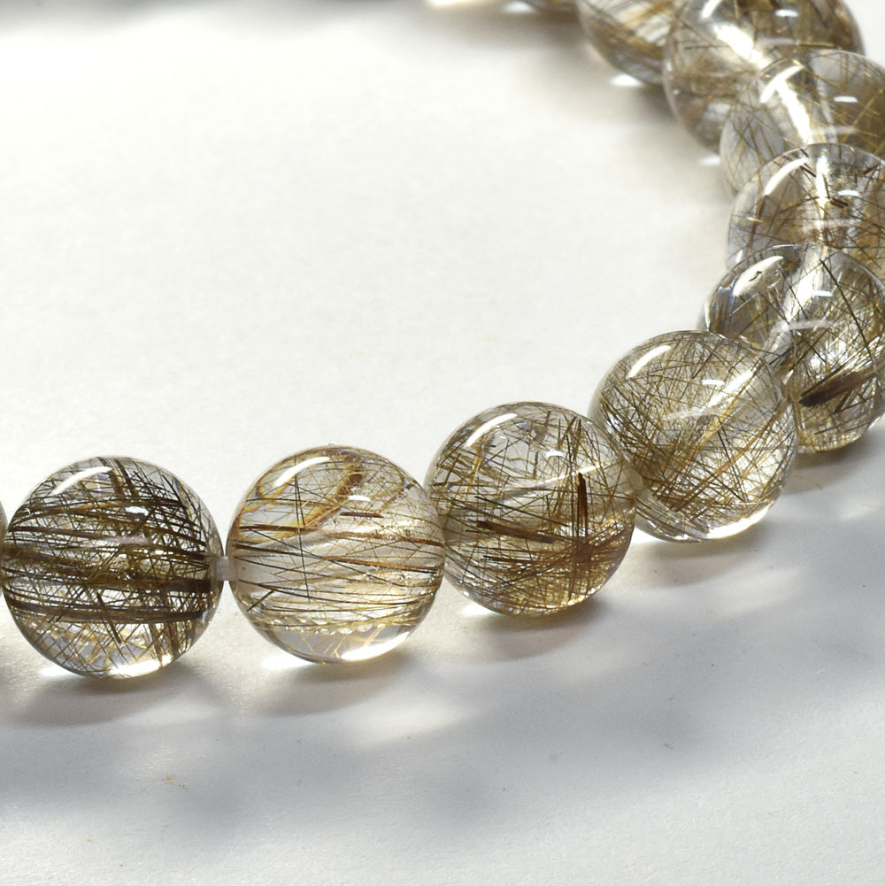 シルバールチルクォーツ ブレスレット 8.5mm #SF120