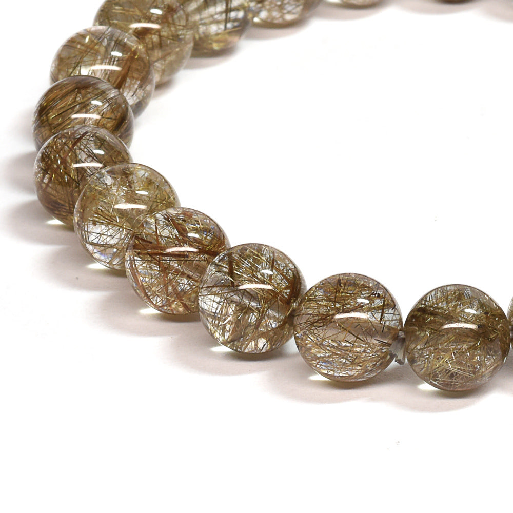 シルバールチルクォーツ ブレスレット 7.5mm #SF121