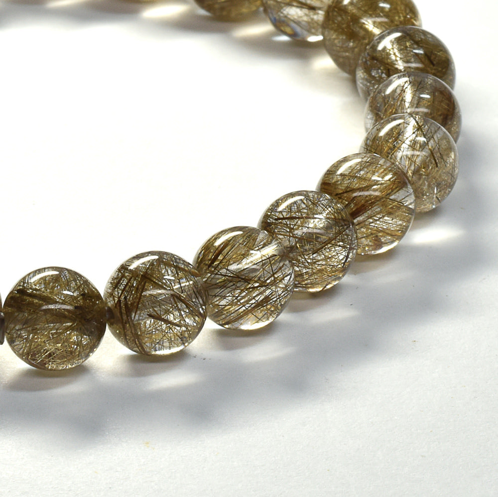 シルバールチルクォーツ ブレスレット 7.5mm #SF121