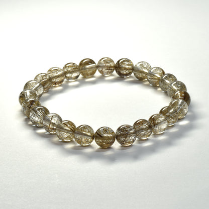 シルバールチルクォーツ ブレスレット 7.5mm #SF122