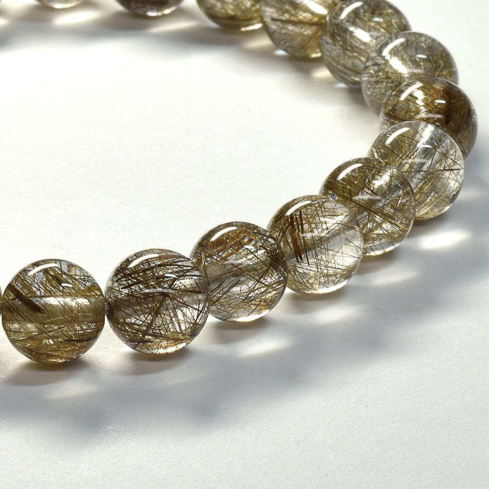 シルバールチルクォーツ ブレスレット 7.5mm #SF122