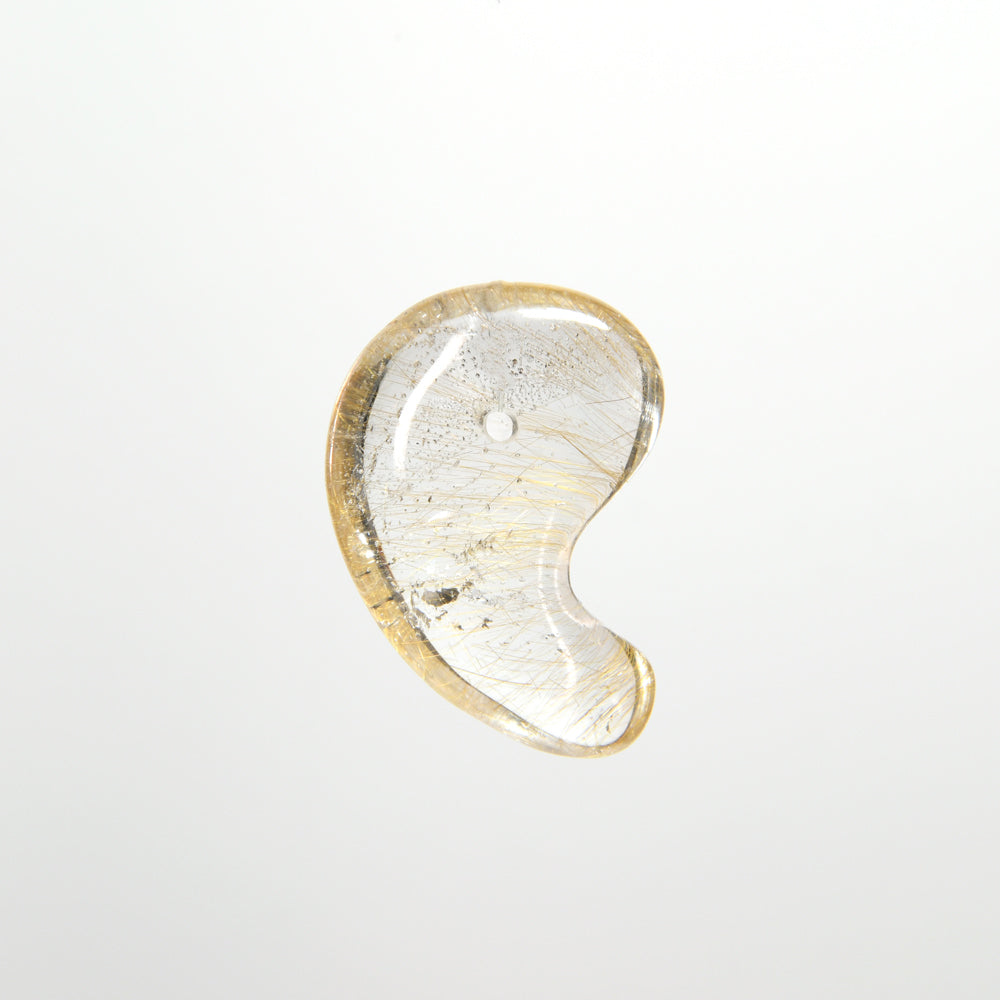 インド・マニハール産ヒマラヤ水晶  勾玉 31.9×23×10mm #SF157