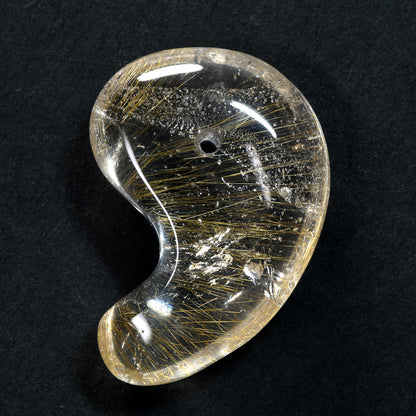 インド・マニハール産ヒマラヤ水晶  勾玉 31.9×23×10mm #SF157