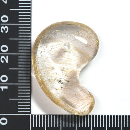 インド・マニハール産ヒマラヤ水晶  勾玉 31.9×23×10mm #SF157