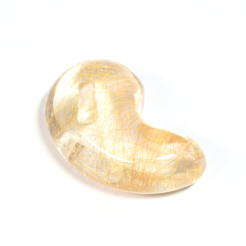 インド・マニハール産ヒマラヤ水晶  勾玉 25.6×16.5×10.3mm #SF158