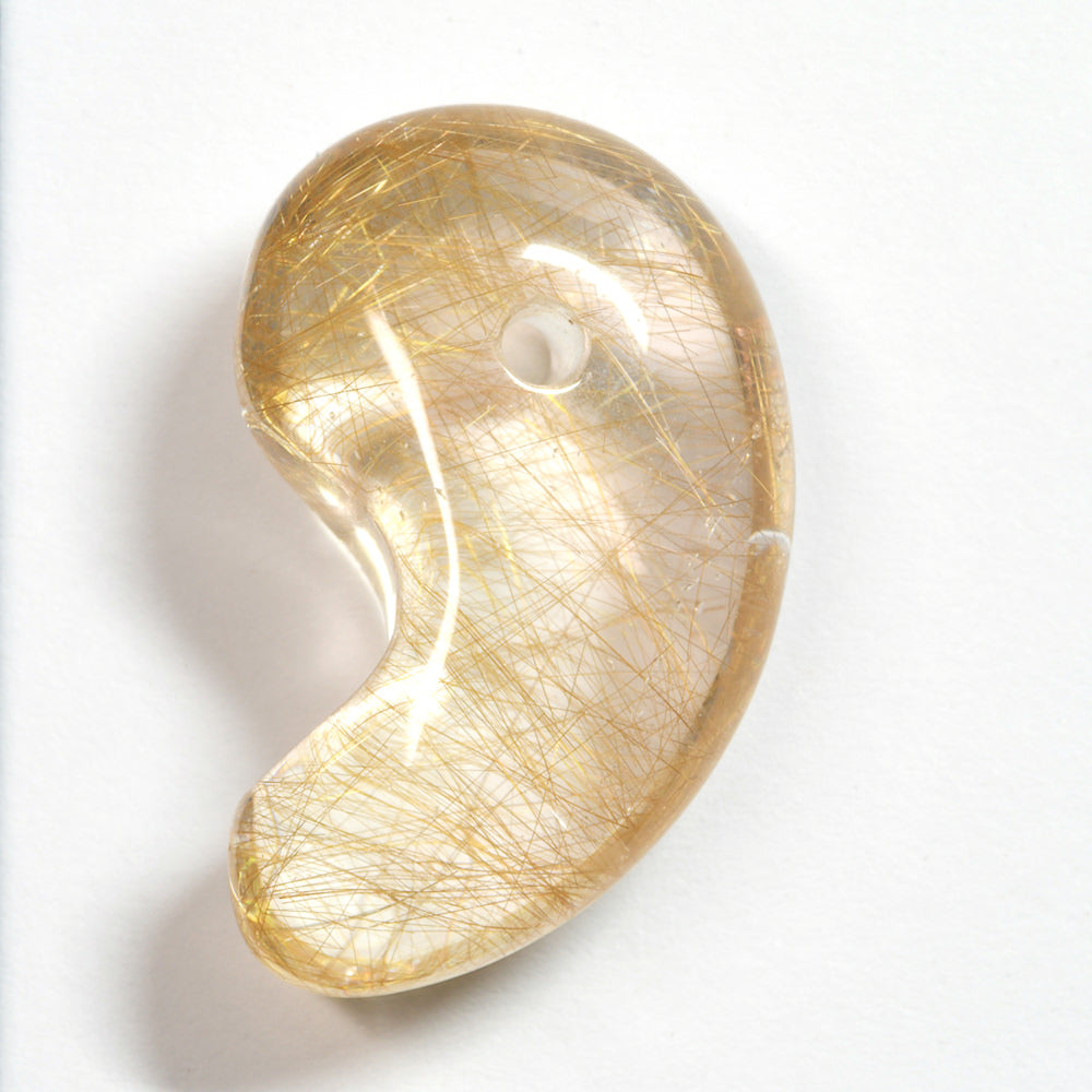 インド・マニハール産ヒマラヤ水晶  勾玉 25.6×16.5×10.3mm #SF158