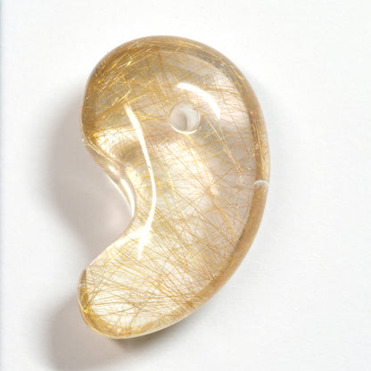 インド・マニハール産ヒマラヤ水晶  勾玉 25.6×16.5×10.3mm #SF158