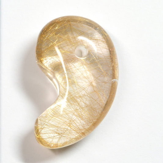 インド・マニハール産ヒマラヤ水晶  勾玉 25.6×16.5×10.3mm #SF158