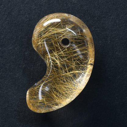 インド・マニハール産ヒマラヤ水晶  勾玉 25.6×16.5×10.3mm #SF158