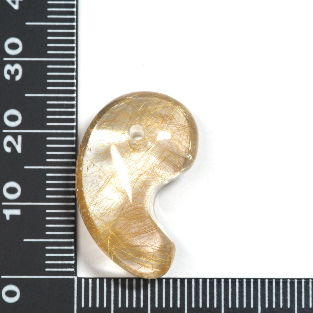 インド・マニハール産ヒマラヤ水晶  勾玉 25.6×16.5×10.3mm #SF158