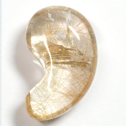インド・マニハール産ヒマラヤ水晶  勾玉 25.6×15.7×10mm #SF161