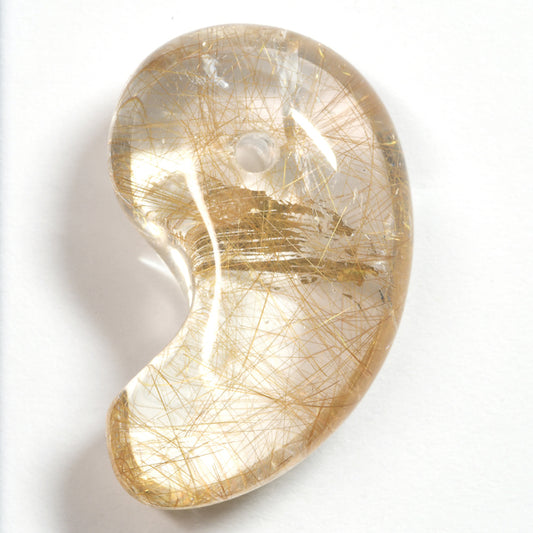 インド・マニハール産ヒマラヤ水晶  勾玉 25.6×15.7×10mm #SF161