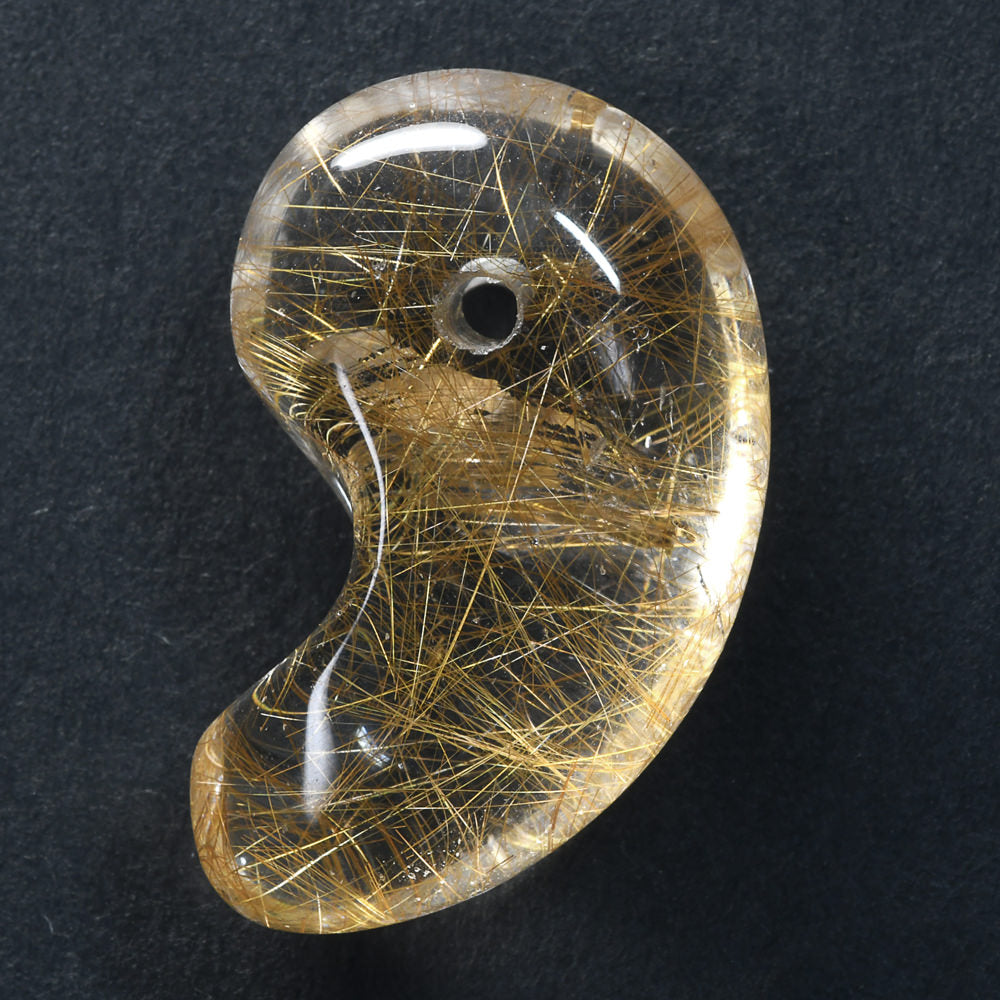 インド・マニハール産ヒマラヤ水晶  勾玉 25.6×15.7×10mm #SF161