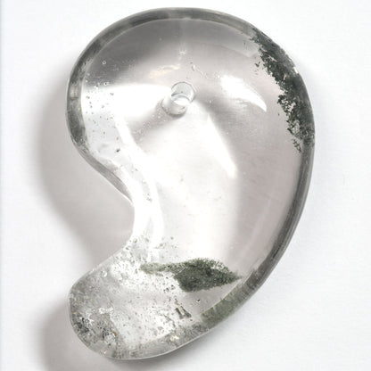 インド・マニハール産ヒマラヤ水晶  勾玉 33.2×23.8×10.7mm #SF162