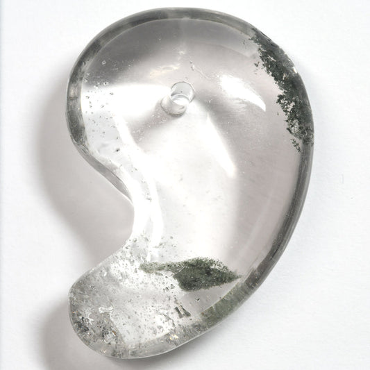 インド・マニハール産ヒマラヤ水晶  勾玉 33.2×23.8×10.7mm #SF162