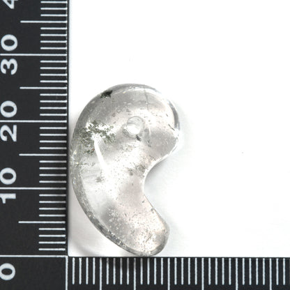 インド・マニハール産ヒマラヤ水晶  勾玉 23.9×15.5×9.8mm #SF165