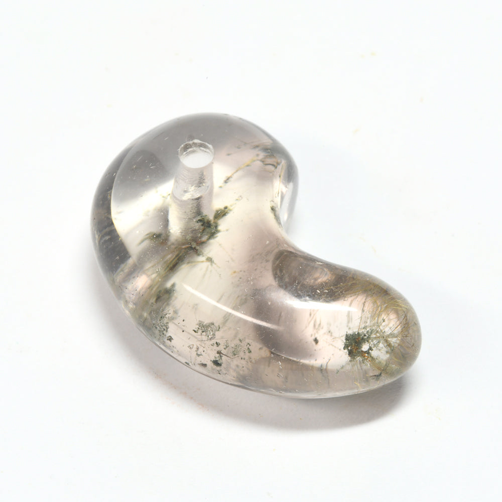 インド・マニハール産ヒマラヤ水晶  勾玉 24.8×15.3×10.3mm #SF166