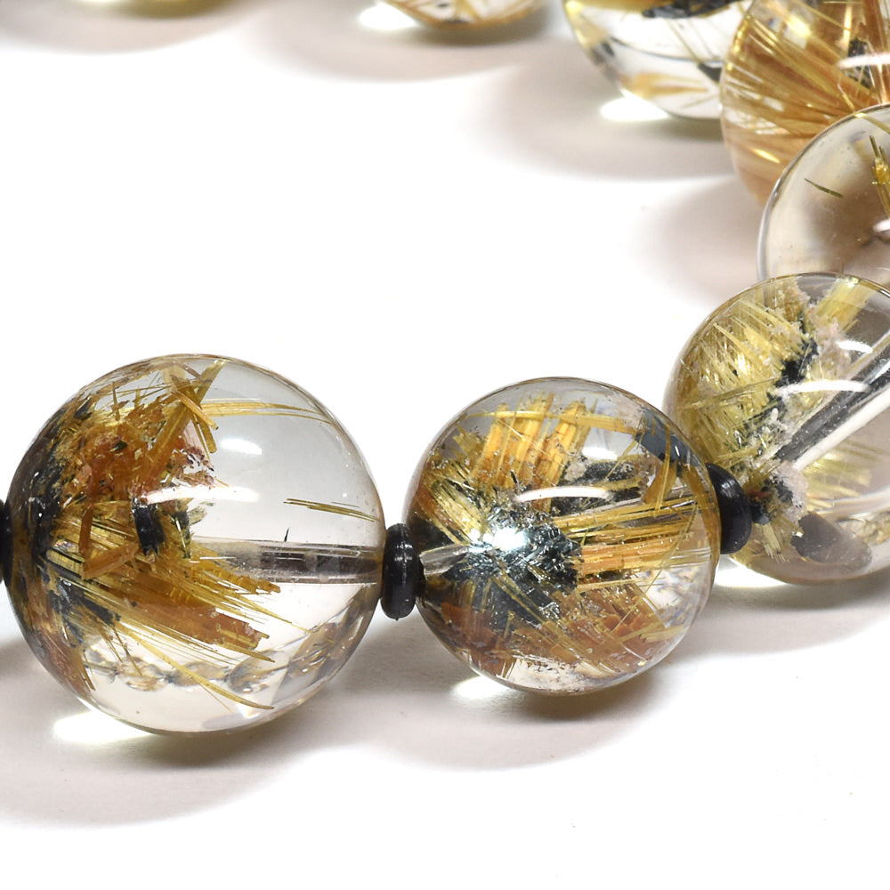 【限定販売】放射ルチルクォーツ ブレスレット 14.3-17.9mm #SF501