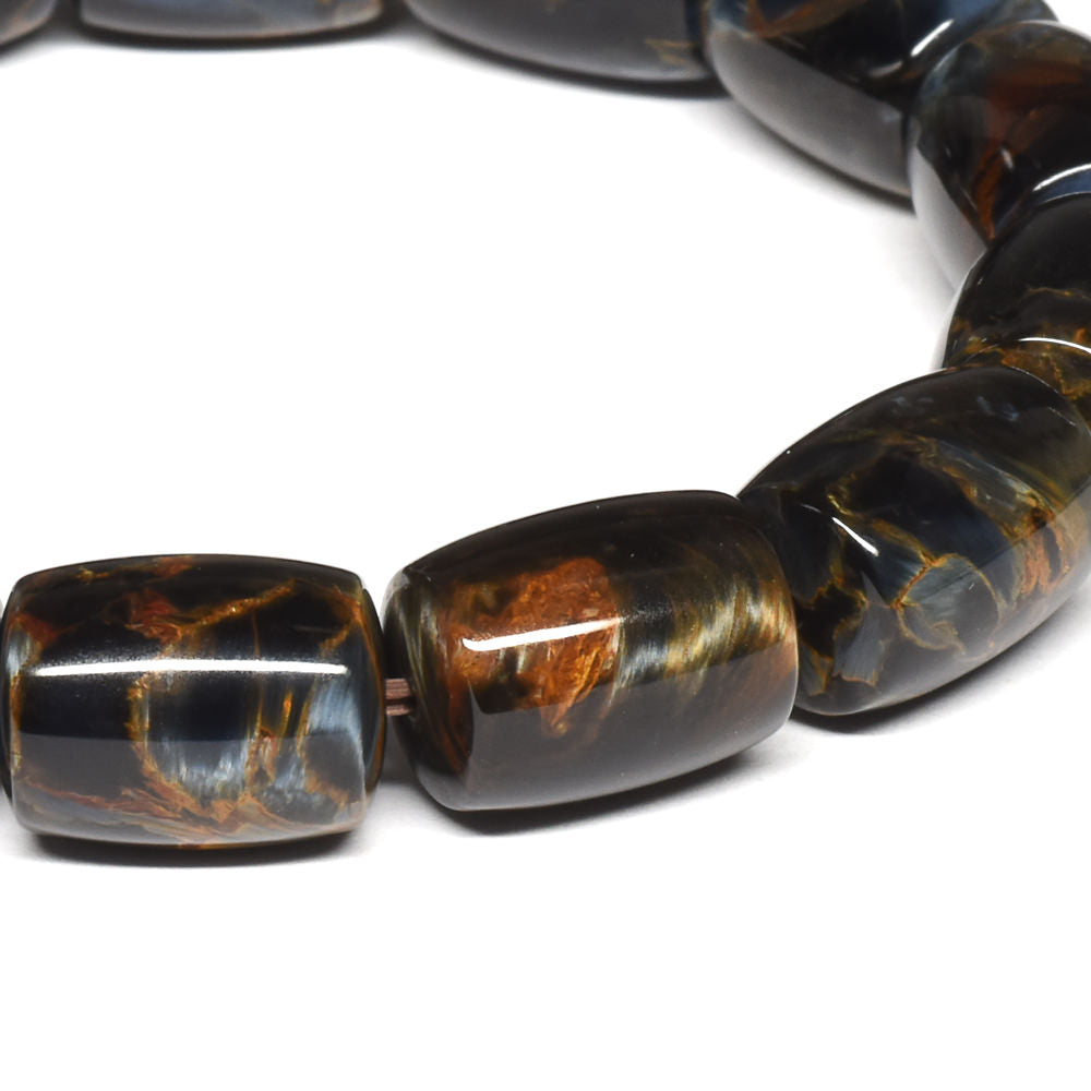 ピーターサイト 樽型カットビーズ ブレスレット 9.8mm #SG163 - premium stone gallery