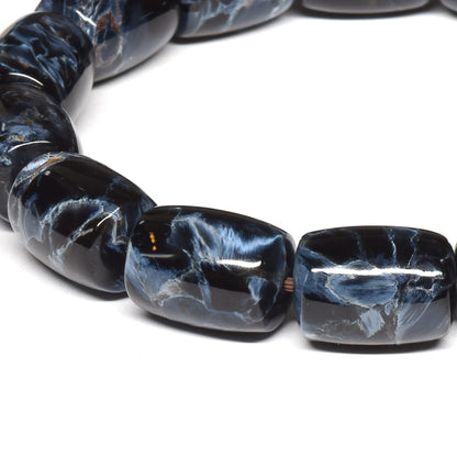 ブルーピーターサイト 樽型カットビーズ ブレスレット 9.8mm #SG164 - premium stone gallery