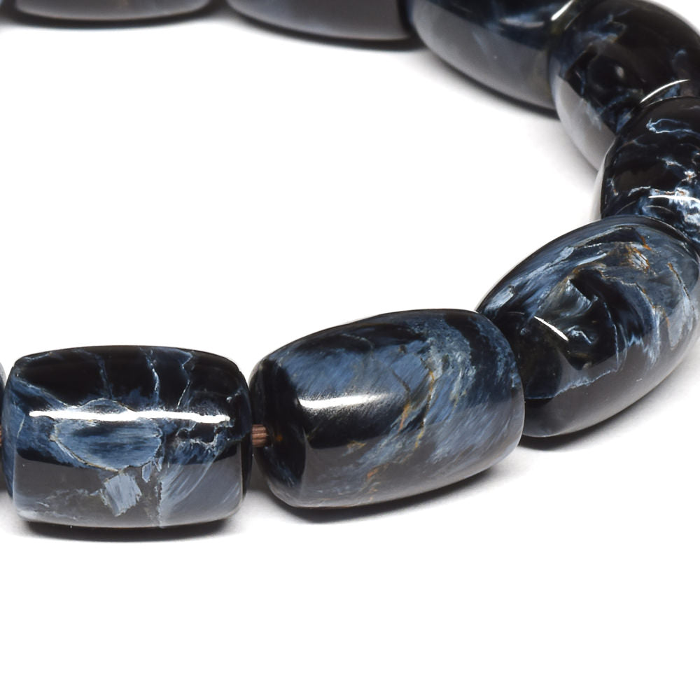 ブルーピーターサイト 樽型カットビーズ ブレスレット 9.8mm #SG164 - premium stone gallery